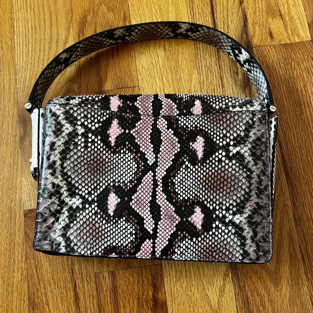 Salvatore Ferragamo SS14 runway collection pink python snakeskin handbag - Picture 5 of 7
